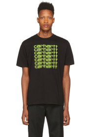 Carhartt Work In Progress - 黑色 & 绿色 Fading Script T 恤