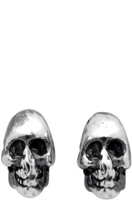 Chin Teo - Boucles d'oreilles argentées Skull