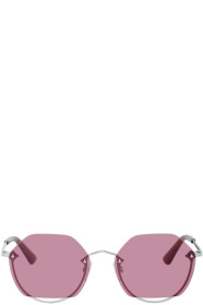 McQ Alexander McQueen - Silver Round Semi-Rimless Sunglasses