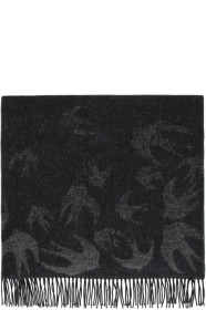 McQ Alexander McQueen - Black Swallow Outline Poncho