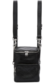 McQ Alexander McQueen - Black Leather Mini Convertible Backpack
