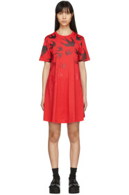 McQ Alexander McQueen - 红色 Swallow 连衣裙