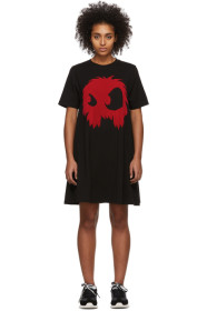 McQ Alexander McQueen - 黑色 & 红色 Mad Chester 连衣裙