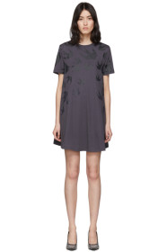 McQ Alexander McQueen - 黑色 Swallow T 恤连衣裙