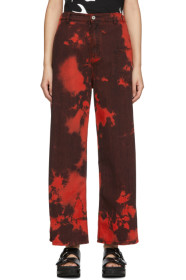 McQ Alexander McQueen - 红色 Maru 扎染牛仔裤
