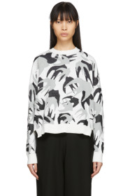 McQ Alexander McQueen - 白色 Camo Swallows 毛衣