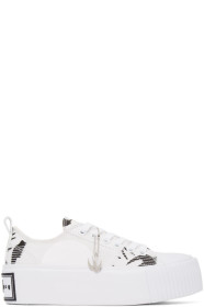McQ Alexander McQueen - White & Black Plimsoll Platform Low Sneakers