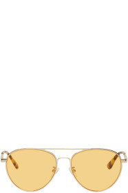 McQ Alexander McQueen - Gold Gravity Bar Sunglasses