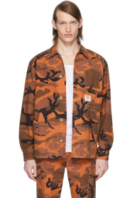 McQ Alexander McQueen - Blouson à motif camouflage orange Marshall Shirt