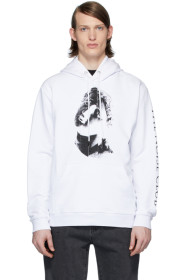 McQ Alexander McQueen - Pull à capuche blanc 'The Noise Club'