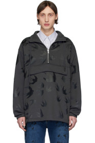 McQ Alexander McQueen - Pull à demi-glissière gris Swallow