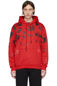 McQ Alexander McQueen - Pull à capuche rouge Swallow