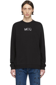 McQ Alexander McQueen - Pull molletonné à logo noir