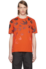 McQ Alexander McQueen - T-shirt orange Swallow