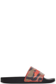 McQ Alexander McQueen - Orange Camo Infinity Slides