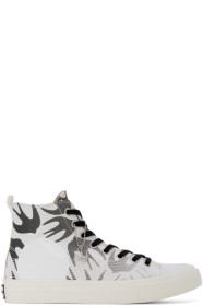 McQ Alexander McQueen - Baskets blanches et noires Plimsoll High Top