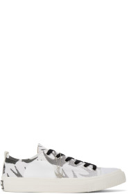 McQ Alexander McQueen - Baskets blanches et noires Plimsoll Low