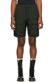 Reese Cooper - Green Nylon Cargo Shorts