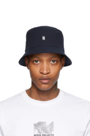 Norse Projects - Chapeau en crépon bleu marine