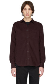 Norse Projects - Chemise en velours côtelé bourgogne Osvald