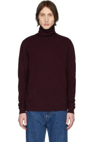 Norse Projects - Col roulé en laine de mérinos rouge Kirk