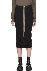 Rick Owens Drkshdw - Black Jersey Soft Pillar Skirt