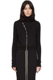 Rick Owens Drkshdw - Black Mountain Asymmetric Zip-Up Sweater