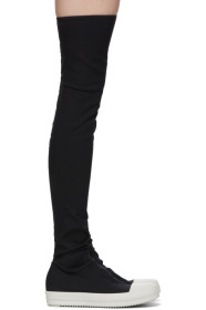 Rick Owens Drkshdw - Black Stocking Over-The-Knee Boots