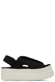 Rick Owens Drkshdw - Black Double Bumper Vicious Sandals