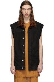 Rick Owens Drkshdw - Veste surdimensionnée en denim noire Worker
