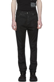 Rick Owens Drkshdw - 黑色 Detroit Cut 牛仔裤