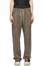 Rick Owens Drkshdw - 黄褐色长款抽绳运动裤