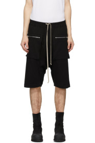 Rick Owens Drkshdw - 黑色 Pods 抽绳工装短裤