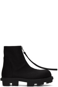Rick Owens Drkshdw - 黑色 Megatooth 拉链中筒靴