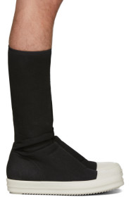 Rick Owens Drkshdw - 黑色袜式高帮运动鞋