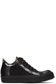 Rick Owens Drkshdw - 黑色图案饰边运动鞋