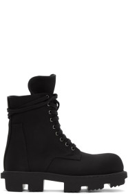 Rick Owens Drkshdw - 黑色 Bozo Megatooth 系带中筒靴