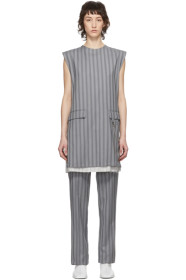 Acne Studios - Grey Wool Pinstripe Donielle Dress