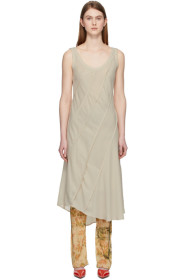 Acne Studios - Beige Bias-Cut Patchwork Dress