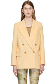 Acne Studios - Yellow Corduroy Double-Breasted Blazer