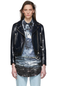 Acne Studios - Black Leather Cropped Jacket