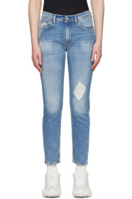 Acne Studios - Blue Blå Konst Destroyed Melk Jeans