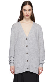 Acne Studios - Grey Alpaca Ribbed Kianne Cardigan