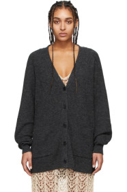 Acne Studios - Grey Alpaca Ribbed Kianne Cardigan