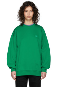 Acne Studios - Pull molletonné vert Forba Face