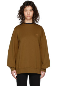Acne Studios - Pull molletonné brun Forba Face