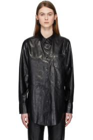 Acne Studios - Black Leather Shirt