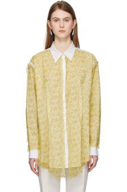 Acne Studios - White & Yellow Chiffon Overlay Shirt