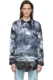 Acne Studios - Blue Creased Landscape Painting Shirt