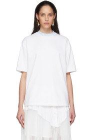 Acne Studios - 白色 & 灰色 Logo Rib Extorr T 恤